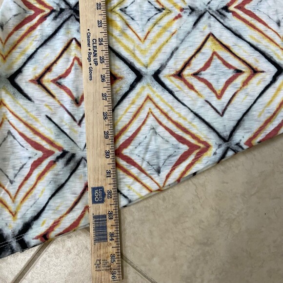 Lane Bryant Tunic Top Geometric print asymmetric tie hem  sleeveless size 14 /16 - Picture 6 of 11